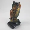 Boyd Crystal Art Glass OWL Autumn Beige Slag Glass