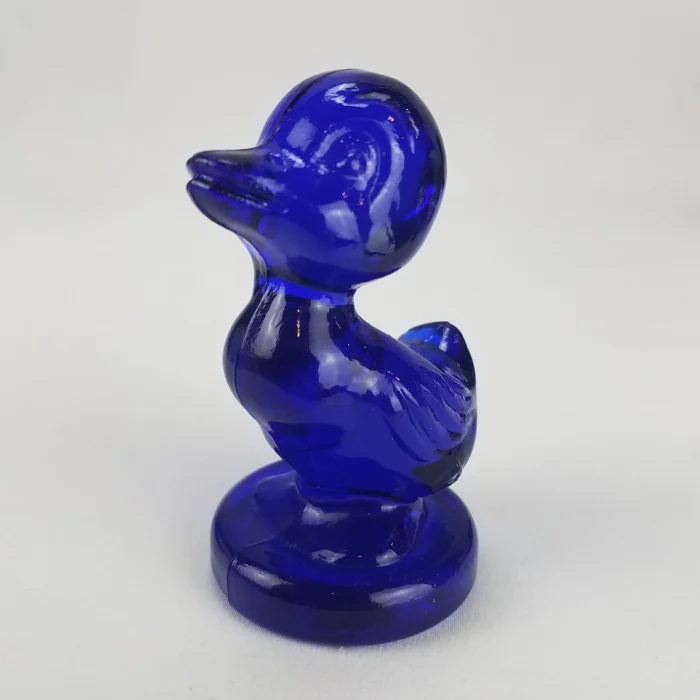 Boyd Crystal Art Glass DEBBIE THE DUCK Cobalt Slag Glass