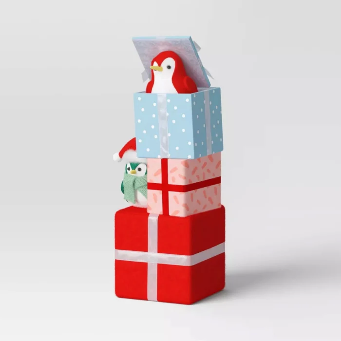 Target Wondershop Featherly Friends Fabric Bird Christmas Gift Stack Figurine 2023