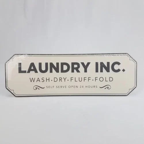 Laundry Metal Decor Wall Sign Cream Target Bullseye Playground 2024