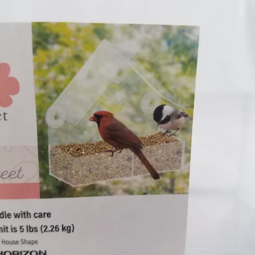 Bird Feeder Clear Plastic Window Mount Target Bullseye Playground 2024 House
