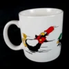 SANTA BEAR Vintage Dayton Hudson Mug - Slippery Penguins Holiday Christmas - Japan 1988