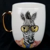 Pier 1 Imports Mug Zebra in Suit Glasses Gold Handled