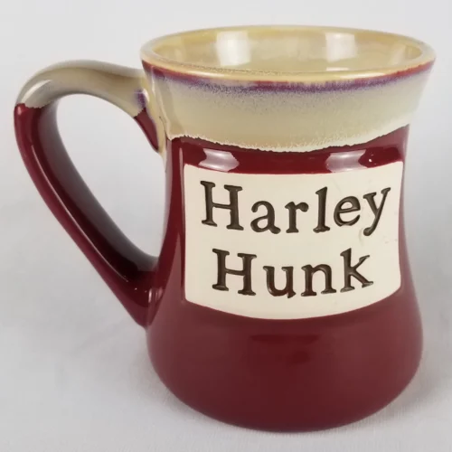 Tumble Weed Pottery Large Mug "Harley Hunk" Stoneware Red