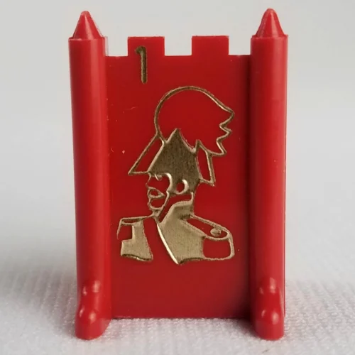 #1 MARSHALL (Red) - Stratego (1961-1975) - Replacement Game Piece - Plastic