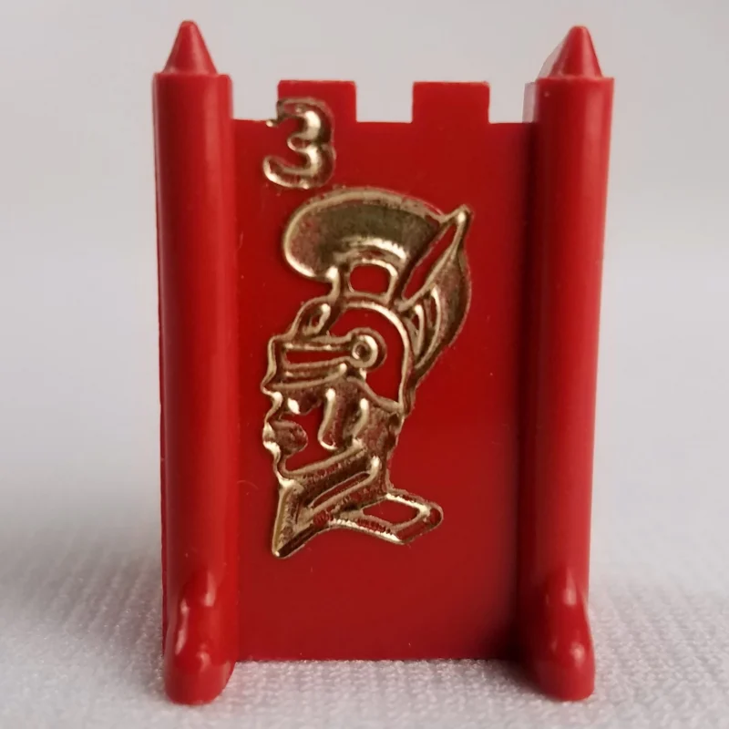#3 COLONEL (Red) - Stratego (1961-1975) - Replacement Game Piece - Plastic