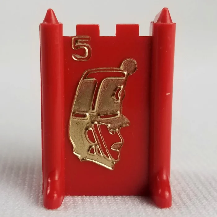 #5 CAPTAIN (Red) - Stratego (1961-1975) - Replacement Game Piece - Plastic
