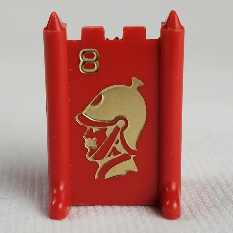 #8 MINER (Red) - Stratego (1961-1975) - Replacement Game Piece - Plastic