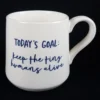 Threshold 'Today's Goal: Keep the Tiny Humans Alive' Blue & White Porcelain Mug
