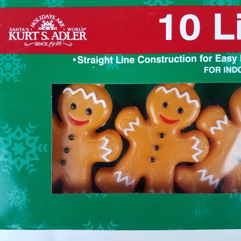 Kurt S. Adler Gingerbread String 10 Light Set NEW