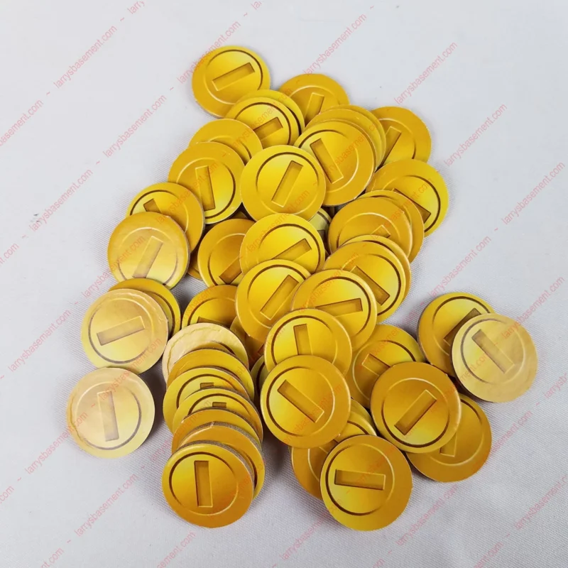 Monopoly GAMER Replacement Game Pieces Golden 1 Coins - 50 Count