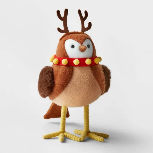 Target (Wondershop) BELLS Reindeer 2022 Fabric Bird Christmas