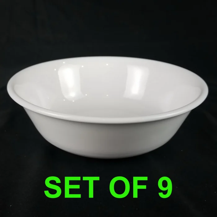 9 Corelle (Corning) WINTER FROST WHITE 6-1/4" Cereal Bowl