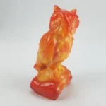 Boyd Crystal Art Glass OWL Orange Calico Slag Glass