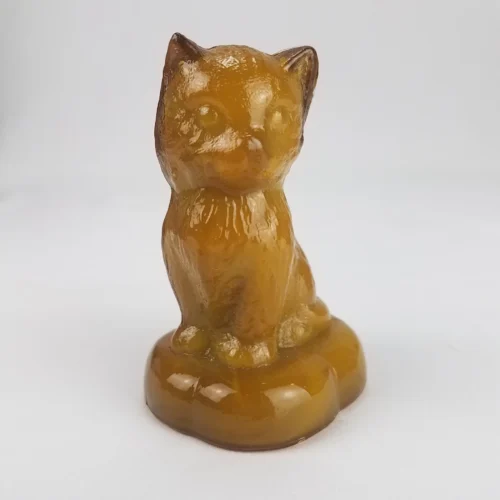 Boyd Crystal Glass "Kitten on Pillow" Peanut Butter Cat