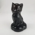 Boyd Crystal Glass "Kitten on Pillow" Rubina Dark Cat