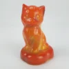 Boyd Crystal Art Glass "Kitten on Pillow" MARIGOLD Cat Slag Glass