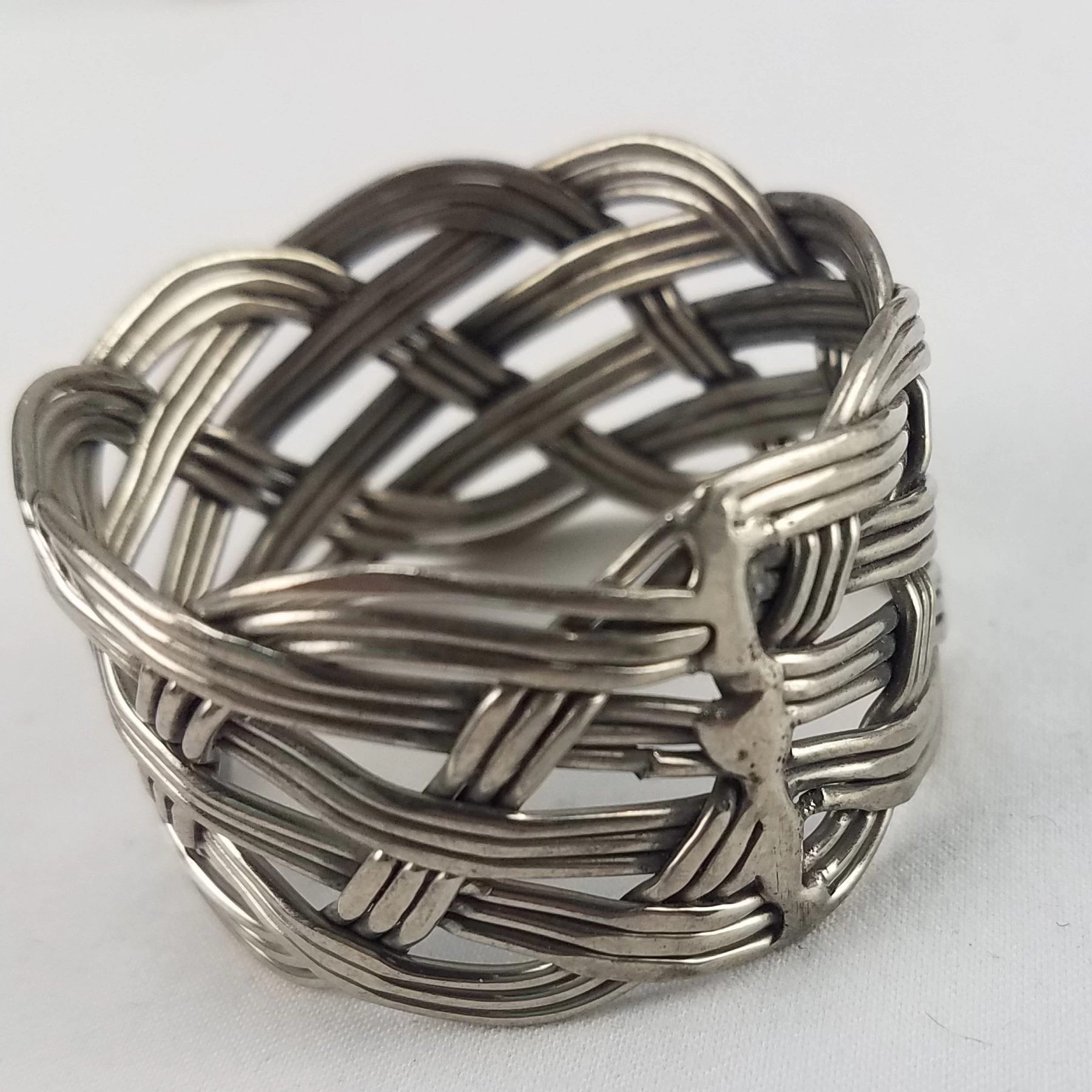 Napkin Rings Stainless Steel Braided Set of 15 - Image 5
