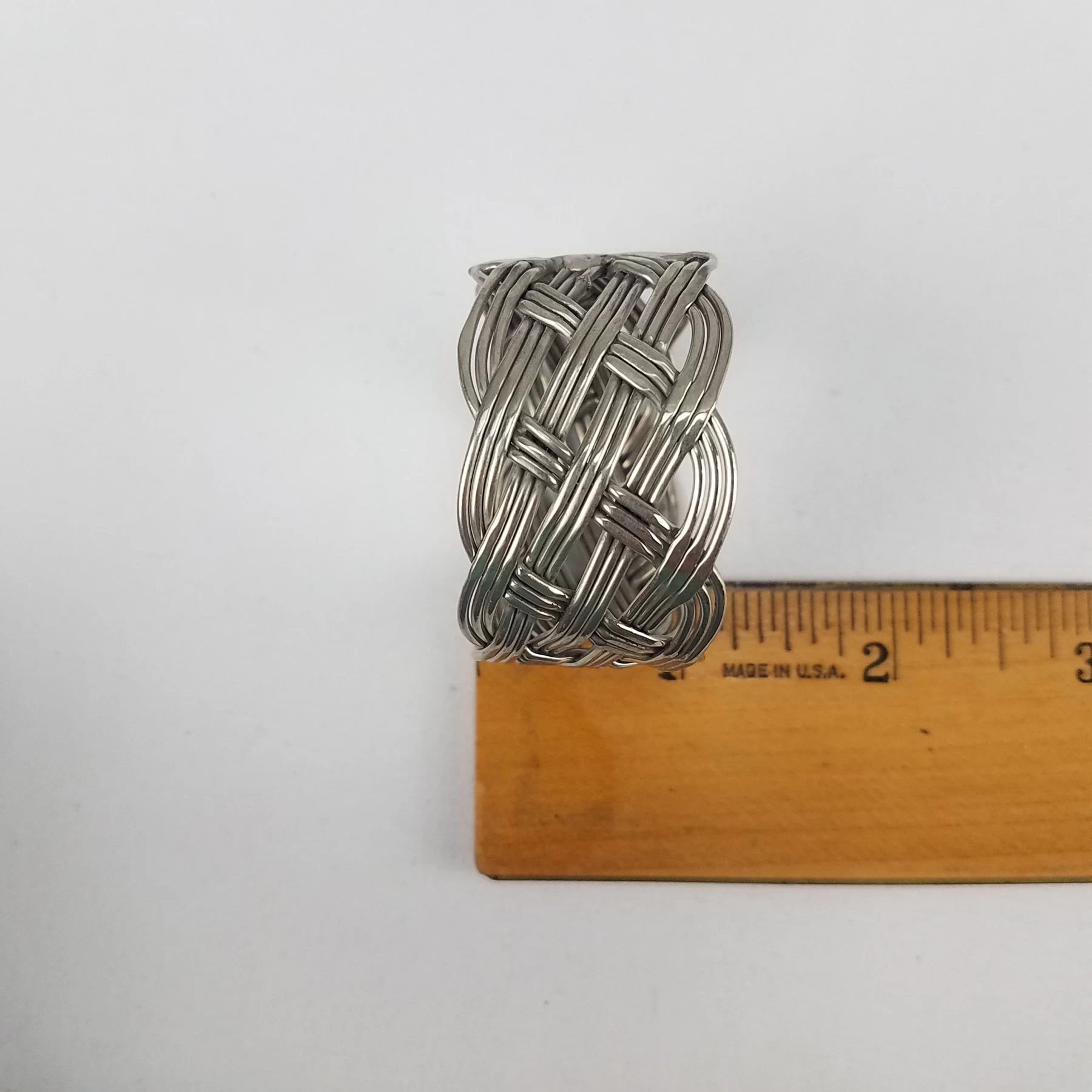 Napkin Rings Stainless Steel Braided Set of 15 - Image 7