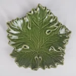 Pottery Barn Harvest Green MAPLE LEAF Plates - Set of 4