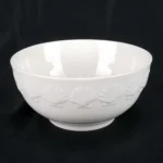 Gibson Designs SHELL-2 Footed Fruit/Dessert Bowl White Raised Shells