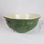 Gresval Mixing/Serving Bowl Raised Grapes and Vines Green Portugal