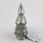 Target Bullseye Playground Christmas 6.25" Lighted Glass TREE Silver