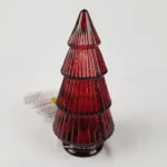 Target Bullseye Playground Christmas 6.25" Lighted Glass TREE Red