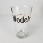 Modelo Cerveza Beer Pint Glass Lion Crest