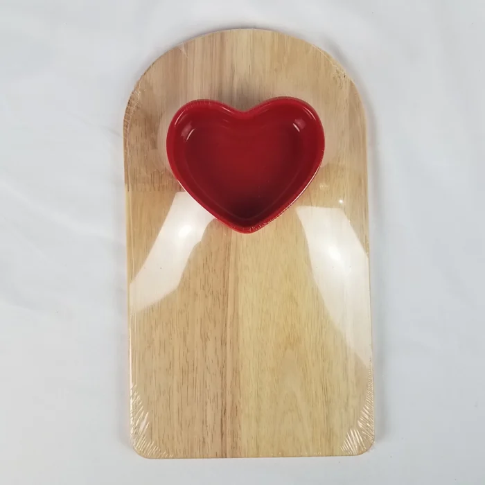 Valentine's Wood Serving Tray Heart Shaped Dish Target Bullseye Playground 2024