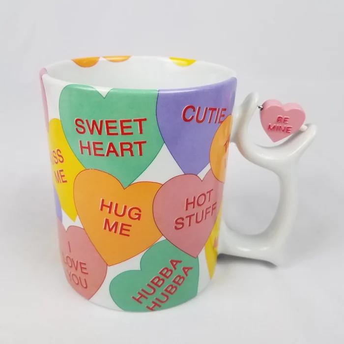 Department 56 Spinners Mug Valentine Heart Candy Novelty 1999
