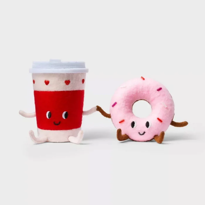 Coffee and Donut Felt Figurine Set Target (Spritz) Valentine 2023