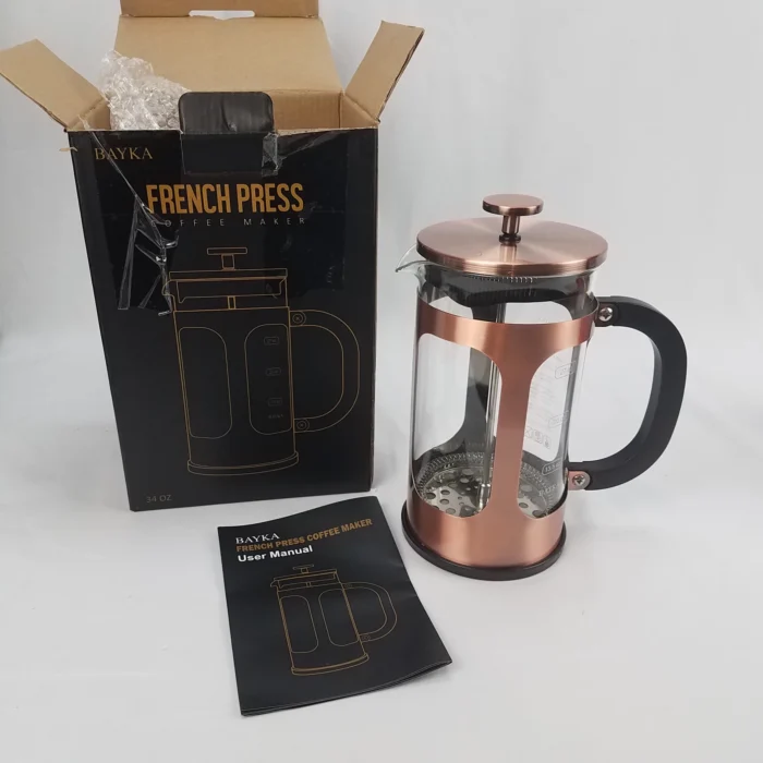 BAYKA French Press Coffee Tea Maker 34oz