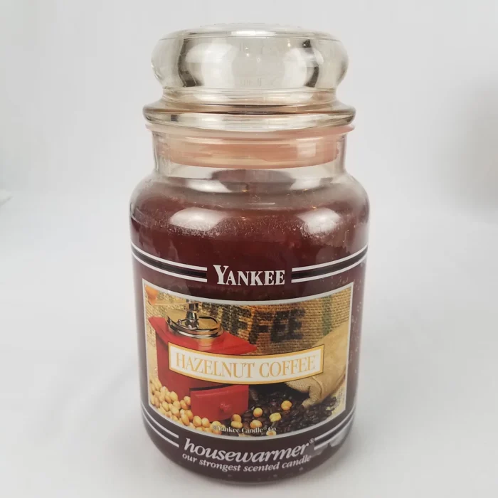 Yankee Candle HAZELNUT COFFEE 22oz Large Jar Candle Housewarmer Black Band