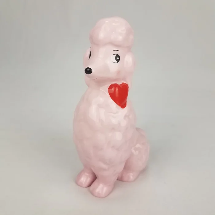 Valentine's Ceramic Poodle Figurine Pink Target Spritz 2024
