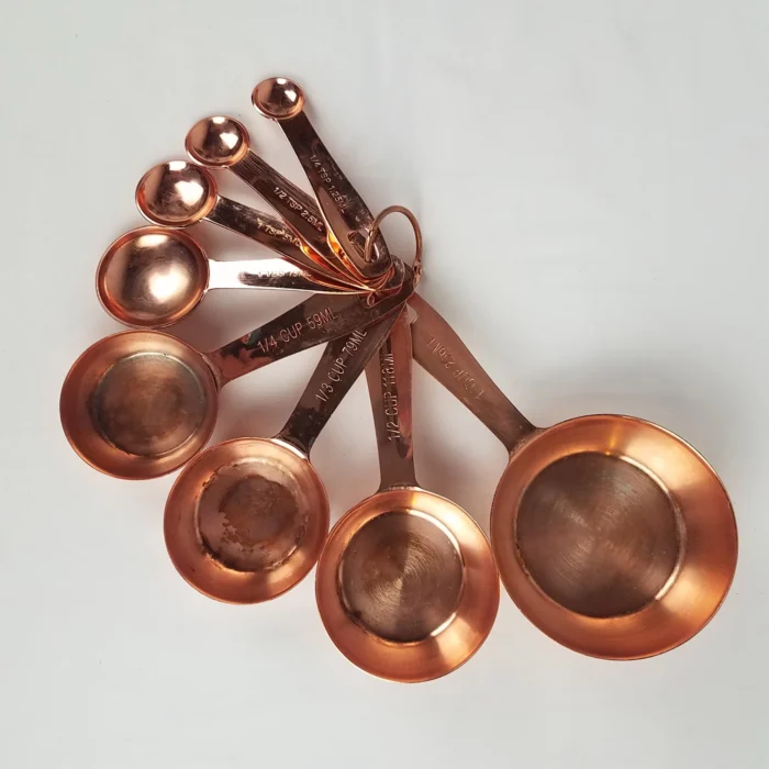 9 Piece Copper-Plate Measuring Cups and Spoons