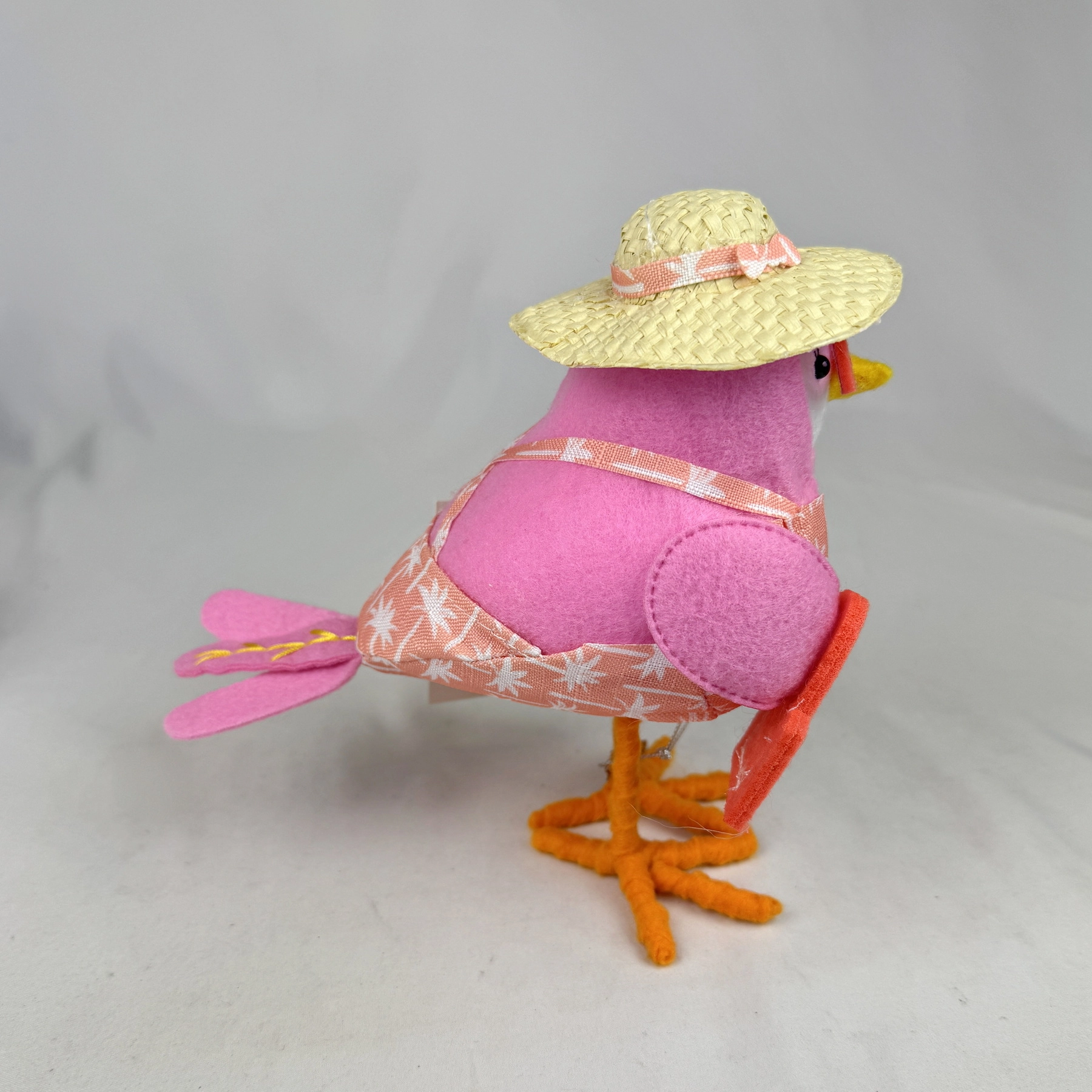 Target Sun Squad Featherly Friends CORAL Pink Fabric Bird 2024 Hat Purse - Image 4
