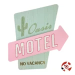 Summer Theme Novelty Wall Decor Sign MOTEL Retro Target Bullseye Playground 2023,Larry's Basement,larrysbasement.com