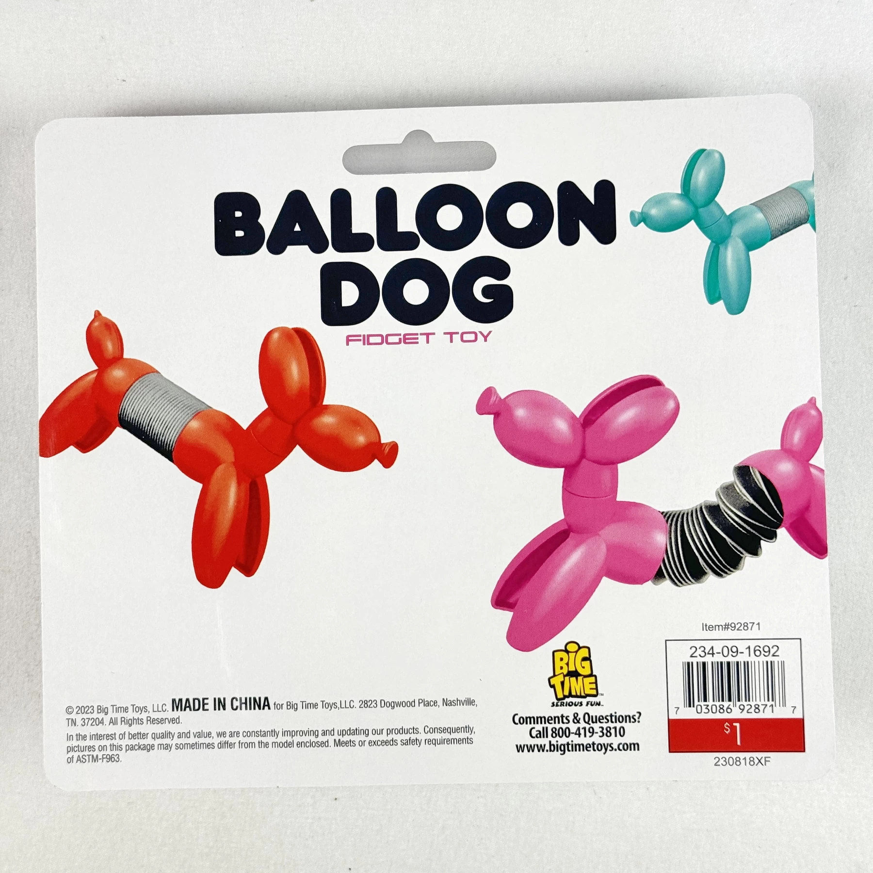 Balloon Dog FIDGET Toy Blue Target Bullseye Playground 2024 - Image 2