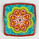 Pier 1 Imports Melamine Salad Plate SUNNY FLORAL Blue