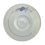 Thun Blue Lavender Gold Feather Saucer for Flat Cup