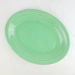 Vintage Fiesta Homer Laughlin LIGHT GREEN 12.5" Oval Serving Platter Fiestaware