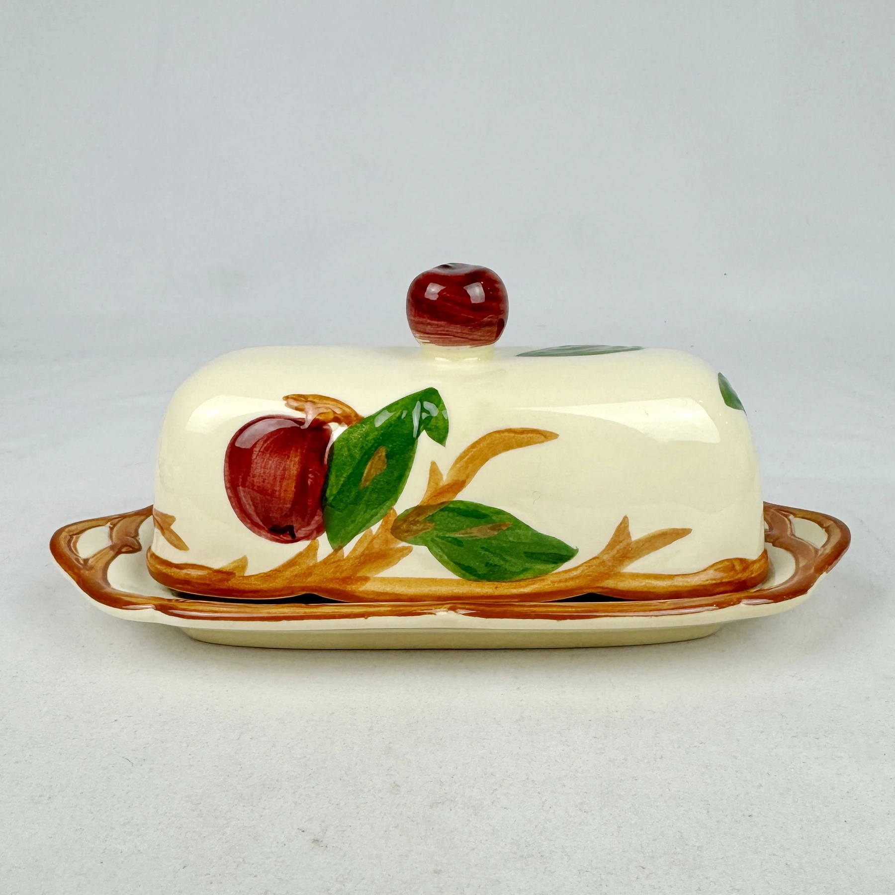 Franciscan APPLE (USA) Butter Dish with Finial Top Lid - Image 2
