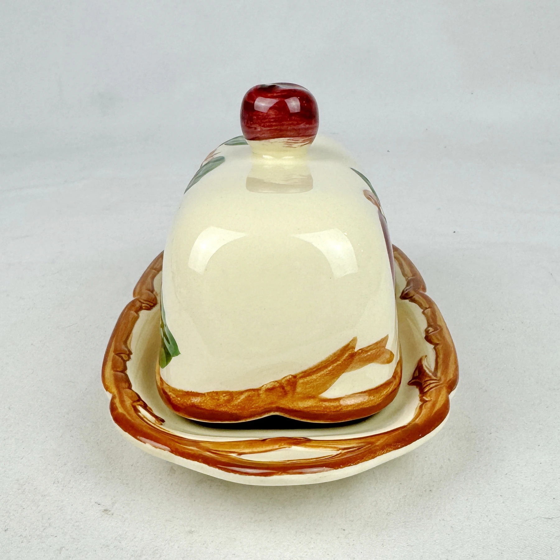 Franciscan APPLE (USA) Butter Dish with Finial Top Lid - Image 3