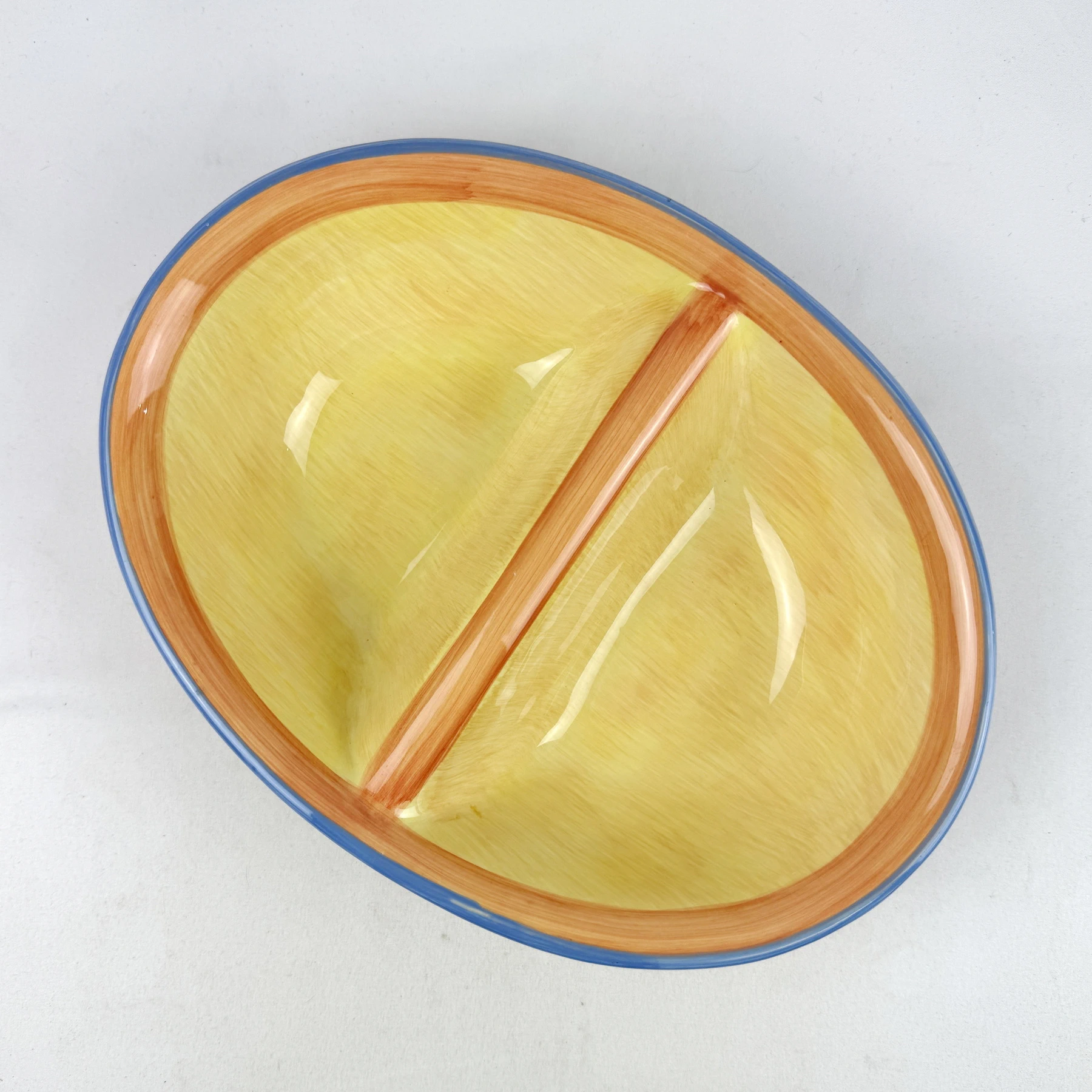 Pfaltzgraff NAPOLI 10.25" Oval Divided Vegetable Bowl - Image 2