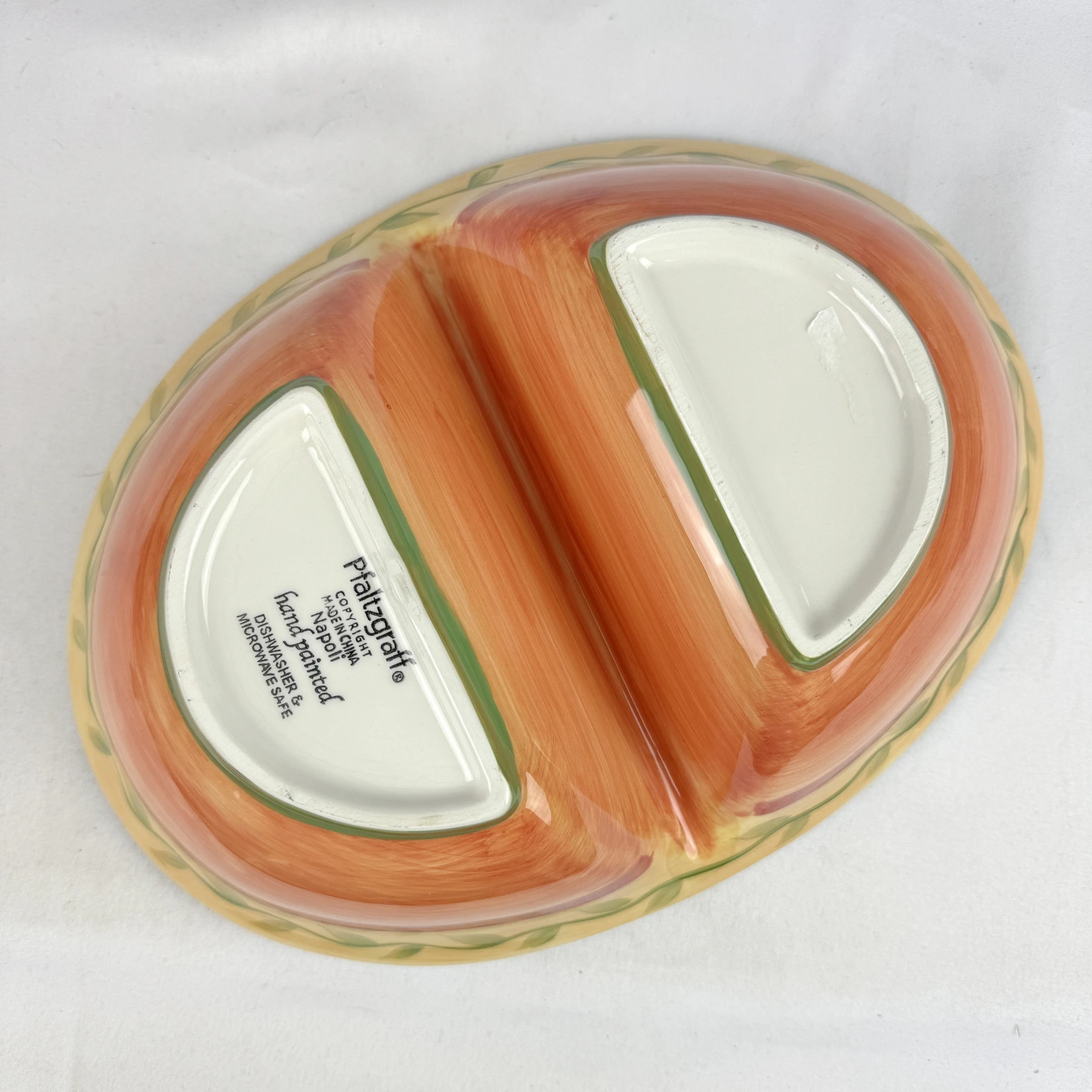 Pfaltzgraff NAPOLI 10.25" Oval Divided Vegetable Bowl - Image 4
