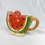 Watermelon Novelty Creamer Goofy Face 3D Ceramic
