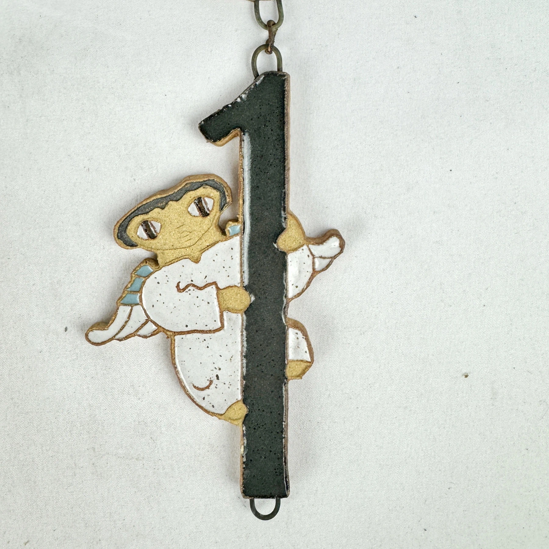 St. Andrew's Abbey Ceramics Clay Pottery Angel Number Plaque 101 (set of 3) - Image 4