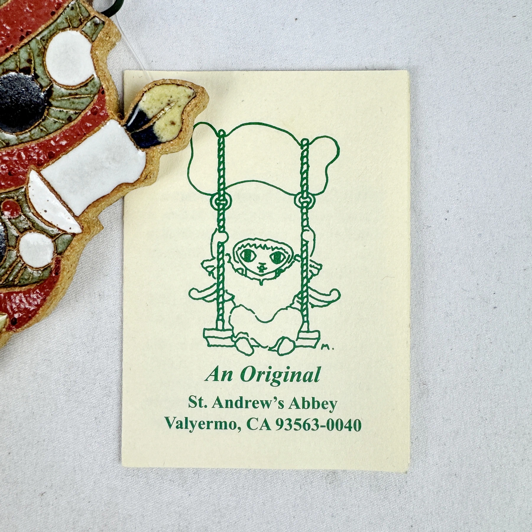 St Andrew's Abbey Ceramics Limited Edition 2010 SINGING ANGEL Wreath Christmas - Image 4