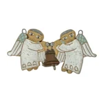 St. Andrew's Abbey Ceramics Clay Pottery BELL RINGING ANGELS Plaque
